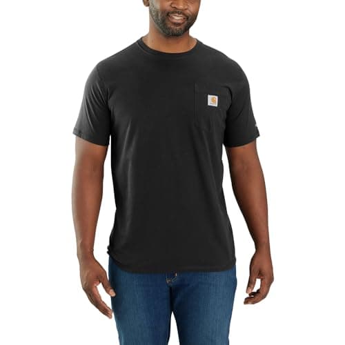 Carhartt Men's Force Relaxed Fit Midweight Short-Sleeve Pocket T-Shirt, Black, X-Large - Image 1