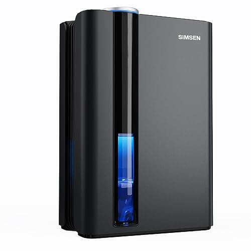 SIMSEN 95oz Dehumidifiers for Home, 800 sq ft Quiet Small Dehumidifier with Drain Hose, Dehumidifiers for Bedroom Bathroom Basements Closet RV (Black) - Image 1