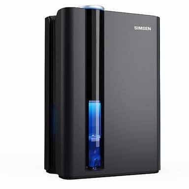 SIMSEN 95oz Dehumidifiers for Home, 800 sq ft Quiet Small Dehumidifier with Drain Hose, Dehumidifiers for Bedroom Bathroom Basements Closet RV (Black) - Image 1