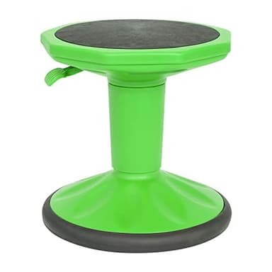 Flash Furniture Carter Adjustable Height Active Learning Stool for Classrooms, Backless Wobble Stool with 360-Degree Swivel, 14" - 18" H, Green - Image 1