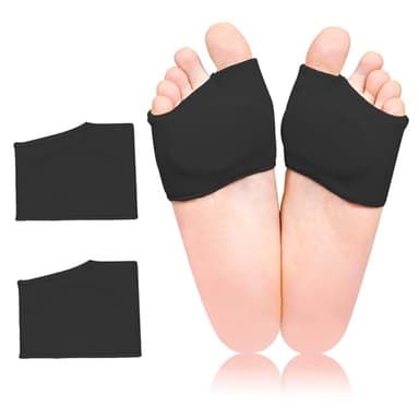 Metatarsal Pads for Women & Men 2-Pack (5, Black, M)