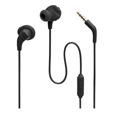 JBL Endurance Run 2 Wired - Waterproof Wired Sports in-Ear Headphones, Pure Bass Sound, Hands-Free Calls, Never Hurt. Never Fall Out. (Black) - Image 1