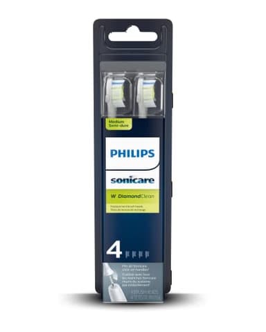Philips Sonicare Genuine W DiamondClean Replacement Toothbrush Heads, 4 Brush Heads, White, HX6064/65 - Image 12