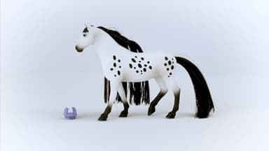 Schleich Horse Club Sofia's Beauties, Knabstrupper Stallion Beauty Horse with Brushable Hair - 8pc Styling Horse Figurine and Playset Accessories for Boys and Girls, for Kids Ages 4+ - Image 8
