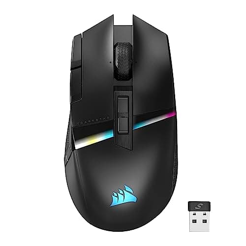 Corsair DARKSTAR RGB Wireless Gaming Mouse for MMO, MOBA - 26,000 DPI - 15 Programmable Buttons - Up to 80hrs Battery - iCUE Compatible - Black - Image 1