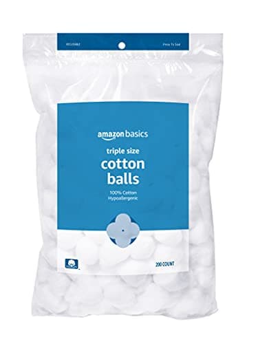 Amazon Basics Cotton Balls for Skincare, 200 Count (Previously Solimo) - Image 1