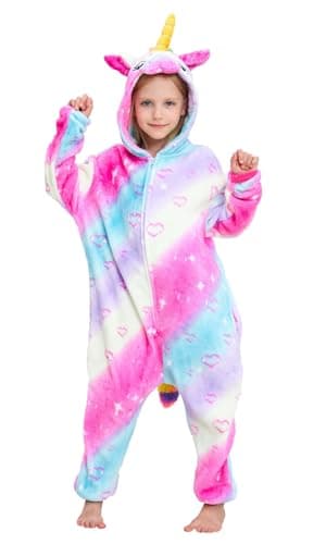 NewCute Kids Unicorn Onesie Animal Pajamas Halloween Cosplay Costume Sleepwear Gift for Girls and Boys.115 - Image 3