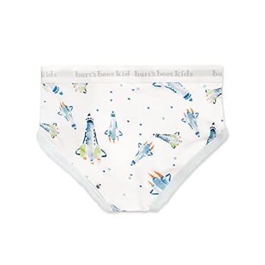 Burt's Bees Baby Baby Toddler Boys' Underwear, Organic Cotton, Tag-Free Comfort Briefs, Space Shuttles, 4-5T - Image 2