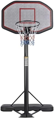Yaheetech Basketball Hoop Outdoor for Adults Portable Basketball Goal Court 9-12ft Height Adjustable with 43 inch Backboard - Image 2