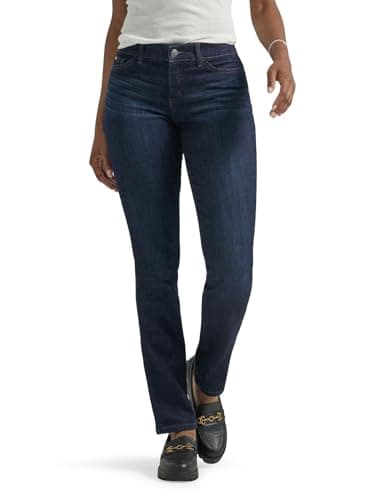 Lee Women's Ultra Lux Comfort with Flex Motion Straight Leg Jean Niagara 6 Medium - Image 1