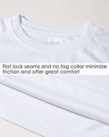 Willit Boy's UPF 50+ Sun Protection Shirt Long Sleeve Rash Guard Swim Shirts Youth SPF Fishing Quick Dry Shirt White M - Image 5