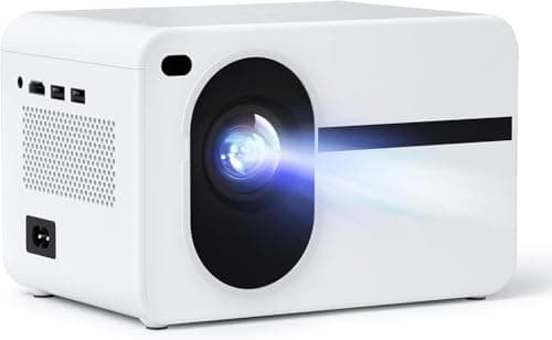 Wielio Projector with WiFi and Bluetooth Native 1080P Full HD Projector 18000 Lumens Outdoor 200" Projection Screen Video Movie Proyector Compatible with Smartphone, HDMI,USB,AV,Fire Stick, PS5, White - Image 1