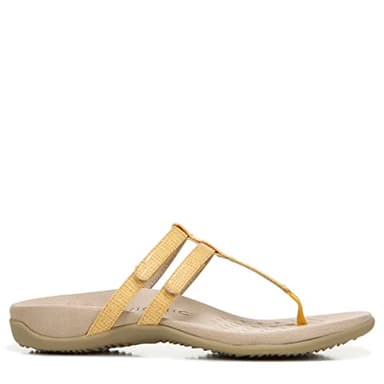Vionic Women's Rest Elvia Toe Post Slide Sandal- Supportive Ladies Flip Flop Sandals That Include Three-Zone Comfort with Orthotic Insole Arch Support, Marigold 9.5 Medium - Image 5