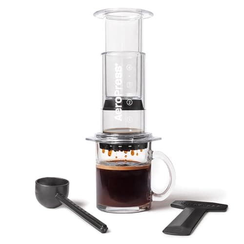AeroPress Clear Coffee Press - All-in-One French Press, Pour-Over & Espresso Style Manual Brewer, 2 Min Brew for Less Bitterness, More Flavor, Small Portable Coffee Maker, Travel & Camping - Image 1