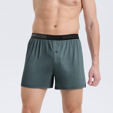 BAMBOO COOL Men's Boxer Shorts Underwear Soft Comfortable Breathable Classic Casual Loose Stretch Knit Short (3 Pack), X-Large - Image 2