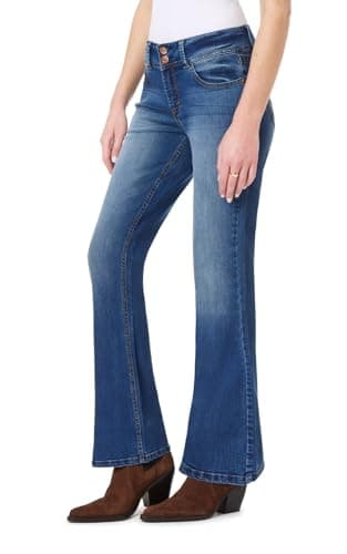WallFlower Women's InstaStretch Luscious Curvy Bootcut Jeans, Pia, 11 - Image 1