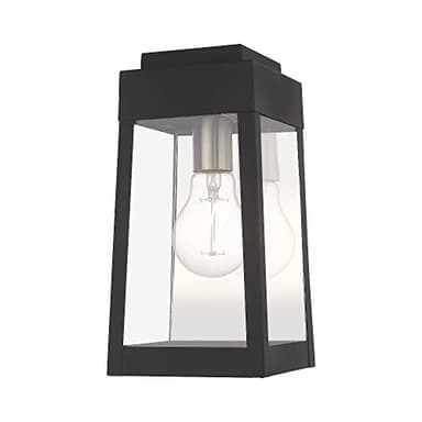 Livex Lighting 20852-04 Oslo - 12" One Light Outdoor Wall Lantern, Black Finish with Clear Glass - Image 8