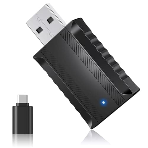 iHeylinkit 2 in 1 carplay Wireless Adapter & Mini Android Auto with Fast Stable Connection, Wired to Wireless Android Auto Car Adapter, Compatible with iphone10+ Android 11+ & Cars from 2018 (Black) - Image 1