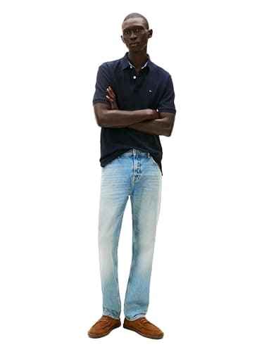 Tommy Hilfiger Men's Short Sleeve Polo Shirt in Classic Fit, Navy, 2X-Large - Image 3