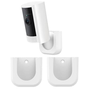 Adhesive Wall Mount Bracket for Ring Indoor Cam, Strong Adhesive Durable Camera Mount Stand for Ring Indoor Camera, Two Ways Installation Easy to Install (2 Pack,White) - Image 1