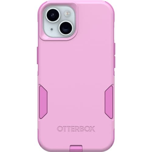 OtterBox iPhone 16e, 15, 14, & 13 Commuter Series Case - Run Wildflower (Pink), Slim & Tough, Pocket-Friendly, with Port Protection - Image 1