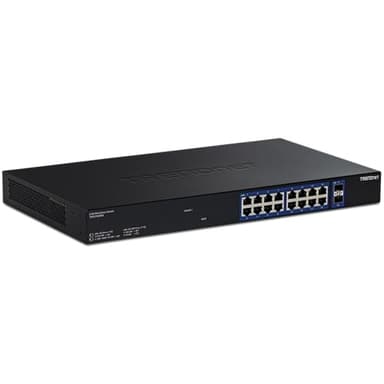 TRENDnet 18-Port Multi-Gig Web Smart Switch, TEG-3182WS, 16 x 2.5Gb Ports, 2 x 10Gb SFP+ Ports, NDAA TAA Compliant, Lifetime Protection, Remote Cloud Management, Black - Image 1