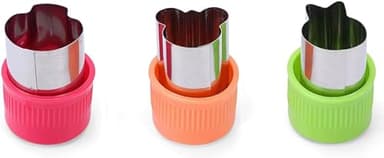 Leking 13 Pcs Wooden Kids Kitchen Knife, Kids Knife Set with Gloves Cutting Board Bear Sandwich Cutter Fruit Vegetable Cutters Serrated Edges Plastic Knifes for Real Cooking Kid Safe Knives - Image 9