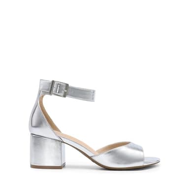 DREAM PAIRS Womens Heels, Chunk Low Heel Comfortable Pump Sandals Dress Shoe,Size 11,Silver-Metallic,CHUNKLE - Image 3
