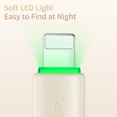 mcdodo USB C to Lightning Cable 4ft iPhone PD 36W Fast Charging Cord Soft Flow Material iPhone Charger for iPhone14 /13/13 Pro/ 12 Pro Max/ 12/11 /X/XS/XR/ 8 Plus/AirPods Pro(Off-White) - Image 3