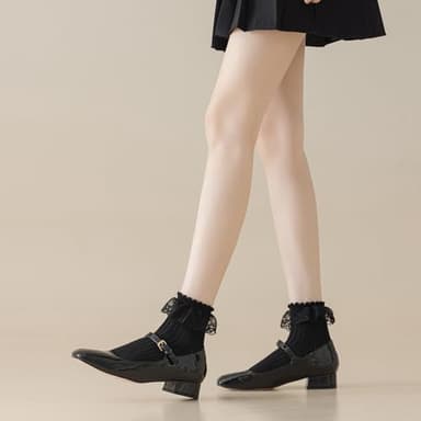 BIVOLU Womens Ankle Socks Lace Ruffle Frilly Cotton Cute Princess Ankle Dress Lace Socks for Girl 6 Pack - Image 5