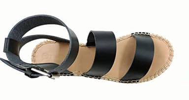 The Drop Women's Listilla Espadrille Flatform Ankle Strap Sandal Wedge, Faux Leather Black, 12 - Image 6