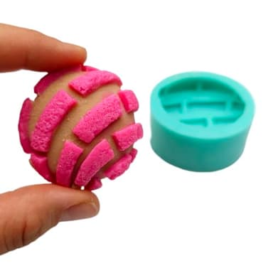 Concha Bread Silicone Mold for Candle Making, Resin Art, Soap Crafting, Clay Pottery, and Baking - Artisan Design, Easy Clean (Concha Mold A) - Image 1