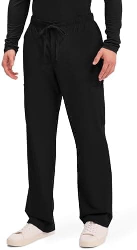 Cherokee Scrubs for Men Tapered Leg Cargo Scrub Pants with Zip Fly, 5 Pockets Elastic Waist 2-Way Stretch & Easy Care – WW190 - Image 5