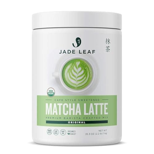 Jade Leaf Matcha Organic Premium Ceremonial Grade Matcha Green Tea Powder - Japanese - Culinary, Ingredient, Ceremonial Barista Teahouse, Latte, Collagen, 35.3 Ounce (Pack of 1), Matcha Latte - Image 1
