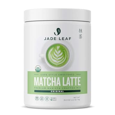Jade Leaf Matcha Organic Premium Ceremonial Grade Matcha Green Tea Powder - Japanese - Culinary, Ingredient, Ceremonial Barista Teahouse, Latte, Collagen, 35.3 Ounce (Pack of 1), Matcha Latte - Image 1