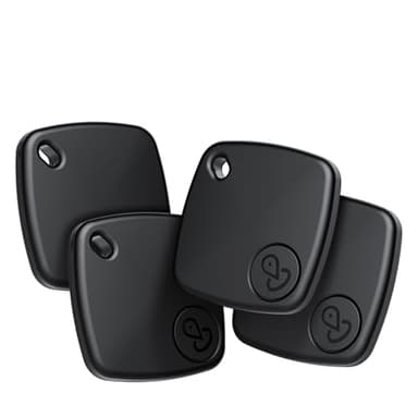 Air Tag (Black) 4-Pack, Bluetooth Tracker Work with Apple Find My (iOS Only), Key Finder and Item Locator Smart Tag with Key Ring/Lanyard, Tracker Tag for Keys/Luggage/Wallet, Replaceable Battery - Image 1