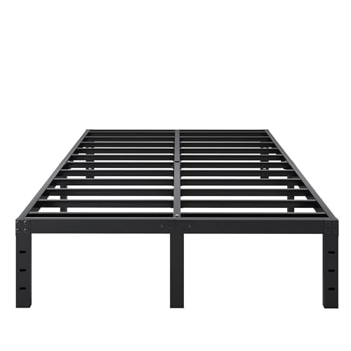 SHLAND Full Size Bed Frame, 14 Inch Heavy Duty Metal Platform Bed Frame No Box Spring Needed, Storage Space, No Noise, Easy Assembly - Image 1