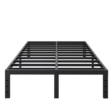 SHLAND Full Size Bed Frame, 14 Inch Heavy Duty Metal Platform Bed Frame No Box Spring Needed, Storage Space, No Noise, Easy Assembly - Image 1