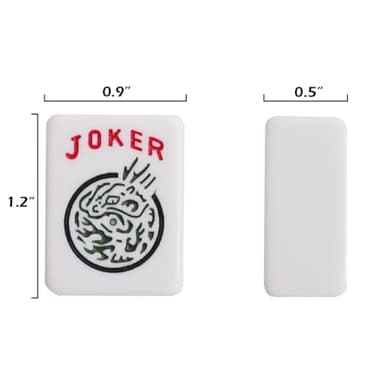 ZGME American Mahjong Set,166 White Tiles with Red Bag and Accessories,4 All-in-One Mahjong Racks with Pushers,Complete Western Mahjong Set - Image 2