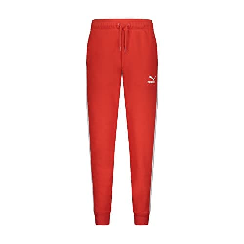 PUMA Boys' T7 Core Pack French Terry Jogger, Red, Large - Image 1