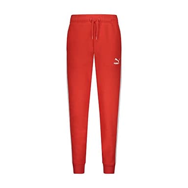 PUMA Boys' T7 Core Pack French Terry Jogger, Red, Large - Image 1