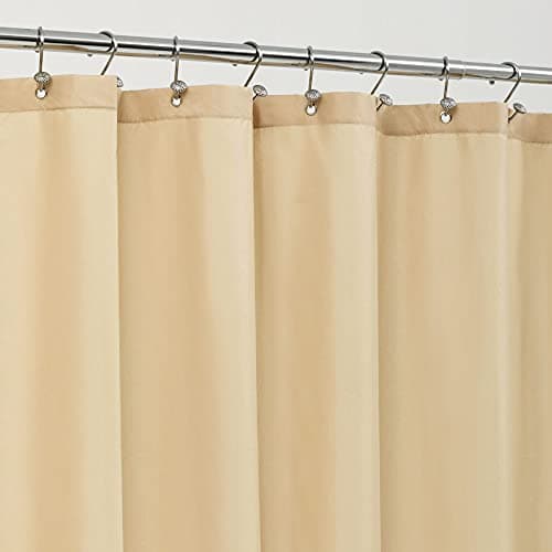 ALYVIA SPRING Waterproof Fabric Shower Curtain Liner with 3 Magnets - Hotel Quality Soft Cloth Shower Liner, Light-Weight & Machine Washable - Standard Size 72x72, Khaki - Image 1