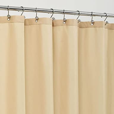 ALYVIA SPRING Waterproof Fabric Shower Curtain Liner with 3 Magnets - Hotel Quality Soft Cloth Shower Liner, Light-Weight & Machine Washable - Standard Size 72x72, Khaki - Image 1