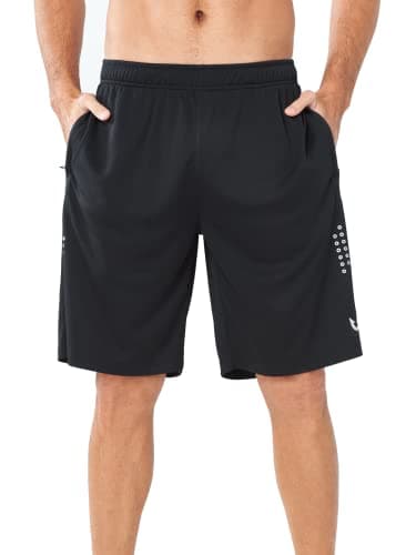 NORTHYARD Men's 10" Athletic Basketball Shorts Workout Gym Quick Dry Shorts Lightweight Mesh Training Shorts for Men Exercise Black - Image 2