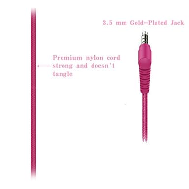 ELECDER i37 Kids Headphones Children Girls Boys Teens Foldable Adjustable On Ear Headphones 3.5mm Jack Compatible Cellphones Computer MP3/4 Kindle School Tablet Rose/Pink - Image 5