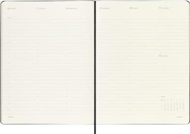 Moleskine PRO 12 Month 2025 Weekly Vertical Planner, Hard Cover, XL (7.5" x 9.75"), Black, 288 pages - Image 5