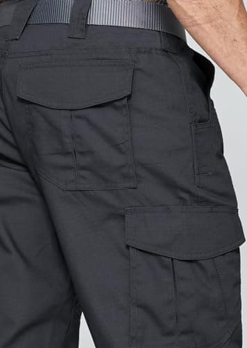SPOSULEI Cargo Work Pants for Men Ripstop Tactical Pants Lightweight Water Resistant EDC Hiking Carpenter Hunting Pants with Multi Pockets Black 34Wx30L - Image 3