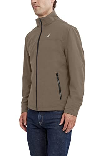 Nautica Men's Golf Casual Wear Windbreaker Jacket, Regular, Big & Tall Sizes, Taupe, Large - Image 2