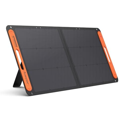Jackery SolarSaga 100W Bifacial Portable Solar Panel for Explorer 240/300/500/1000/1500 Power Stations, Foldable Solar Cell Solar Charger with USB Outputs for Phones, Rooftops, Outdoor Camping and RVs - Image 1