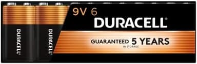 Duracell Coppertop 9V Battery, 6 Count (Pack of 1), 9 Volt with Long-lasting Power, All-Purpose Alkaline 9V Battery for Household and Office Devices - Image 3